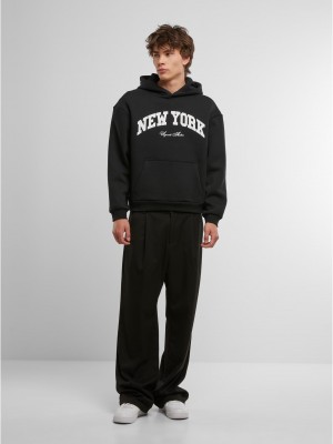 New York Collage Fluffy Hoody black XXL