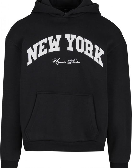 New York Collage Fluffy Hoody black XXL