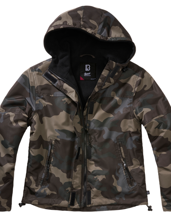 Дамско яке в тъмен камуфлаж Darkcamo