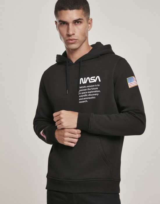 Мъжки суичър Mister Tee NASA Definition в черно