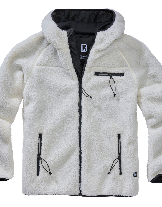 Мъжко пухкаво яке в бял цвят Brandit Teddyfleece Worker