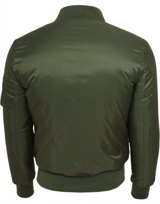 Мъжко яке тип бомбър Urban Classics olive в цвят маслина