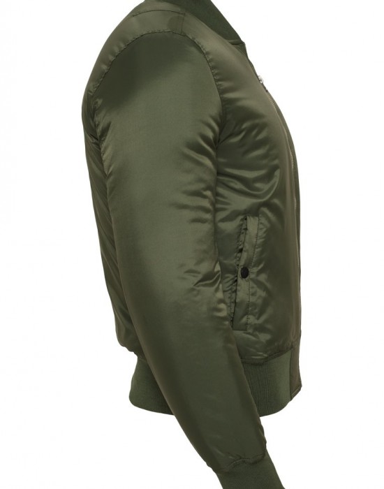Мъжко яке тип бомбър Urban Classics olive в цвят маслина