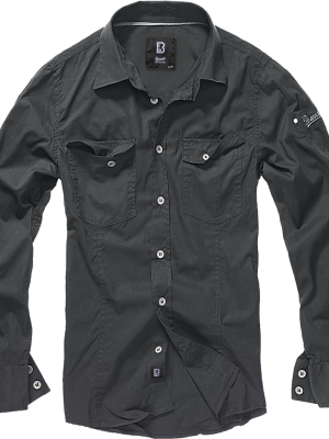 Мъжка риза в черен цвят Brandit Slim Fit black