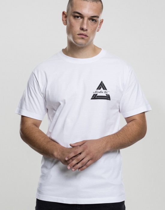Бяла мъжка тениска Mister Tee Triangle