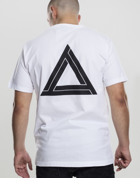 Бяла мъжка тениска Mister Tee Triangle