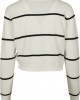 Дамска къса блуза в бяло Urban Classics Ladies Short Striped Sweater