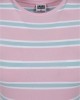 Дамска рокля в розово и синьо Urban Classics Ladies Stretch Stripe Dress 