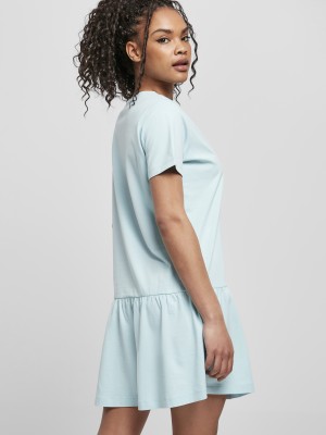 Дамска рокля в светлосин цвят Urban Classics Ladies Valance Tee Dress