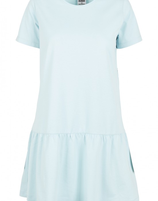 Дамска рокля в светлосин цвят Urban Classics Ladies Valance Tee Dress