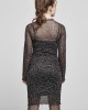 Дамска двуслойна рокля в черен цвят Urban Classics  Ladies AOP Double Layer Dress 