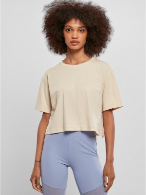 Дамска къса тениска в светложълто Ladies Short Oversized Tee