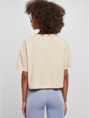 Дамска къса тениска в светложълто Ladies Short Oversized Tee