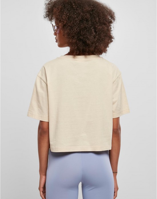 Дамска къса тениска в светложълто Ladies Short Oversized Tee