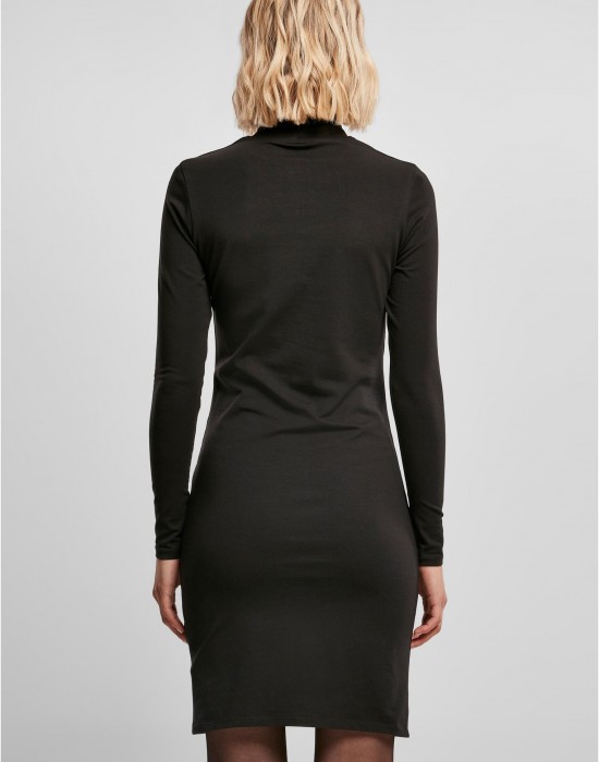 Дамска рокля с дълъг ръкав в черен цвят Ladies Stretch Jersey