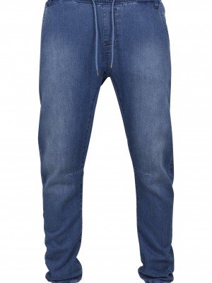 Мъжки сини дънки с връзки Urban Classics