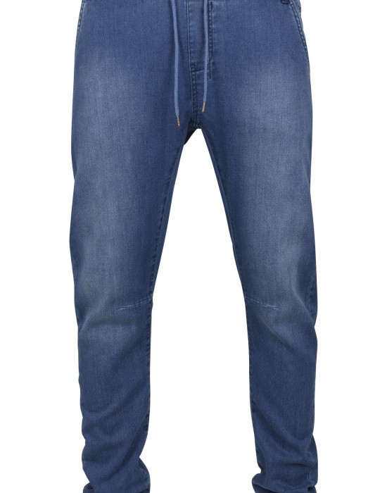 Мъжки сини дънки с връзки Urban Classics