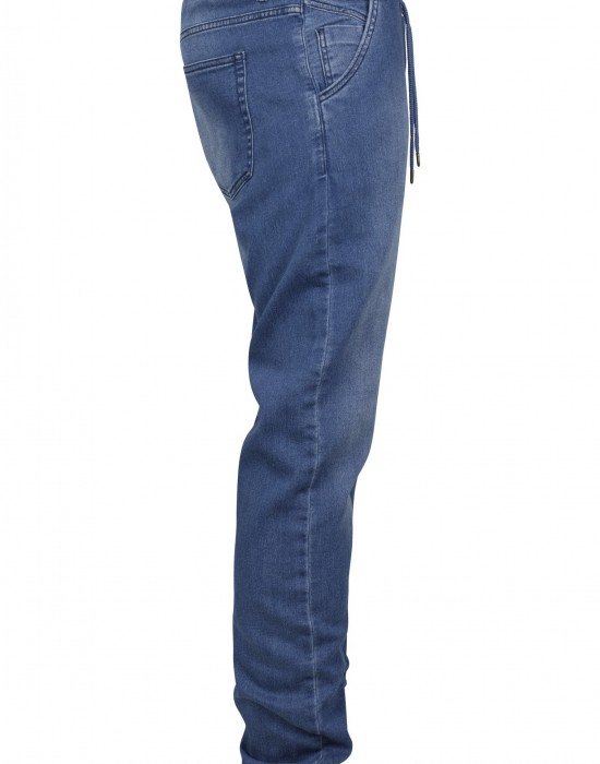 Мъжки сини дънки с връзки Urban Classics