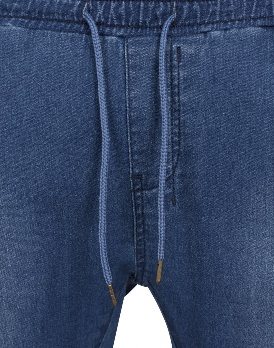 Мъжки сини дънки с връзки Urban Classics