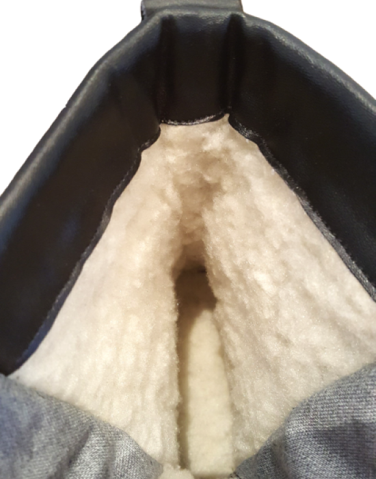 Бойни кубинки естествена кожа с подплата в черно Brandit Para Boot