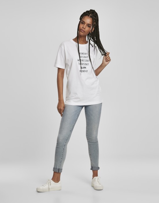 Дамска бяла тениска Mister Tee Blink 