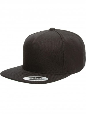 Шапка с козирка Premium 5-Panel Snapback Cap black/black one size