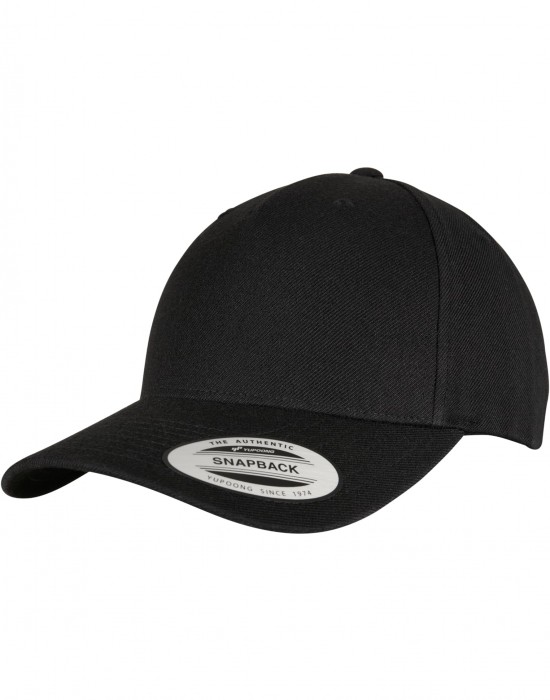 Шапка с козирка YP CLASSICS 5-PANEL PREMIUM CURVED VISOR SNAPBACK CAP black one size