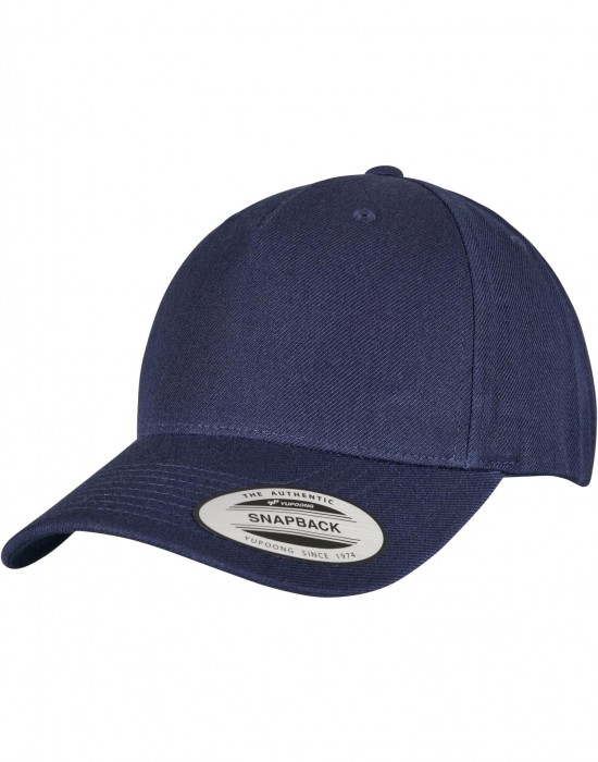 Шапка с козирка YP CLASSICS 5-PANEL PREMIUM CURVED VISOR SNAPBACK CAP navy one size