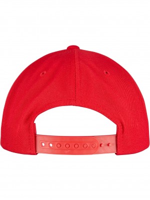 Шапка с козирка YP CLASSICS 5-PANEL PREMIUM CURVED VISOR SNAPBACK CAP red one size