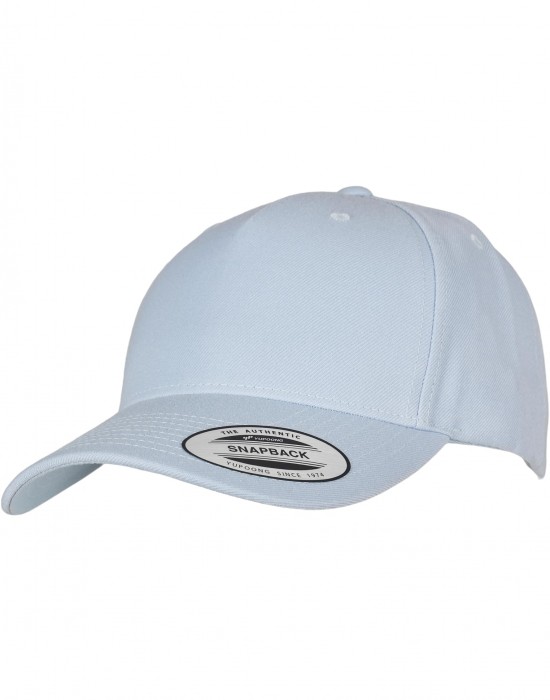 Шапка с козирка YP CLASSICS 5-PANEL PREMIUM CURVED VISOR SNAPBACK CAP ballad blue one size