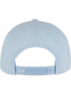 Шапка с козирка Classic 5 Panel Snapback lightblue/white one size