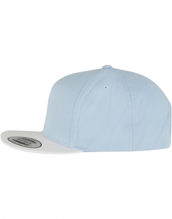 Шапка с козирка Classic 5 Panel Snapback lightblue/white one size