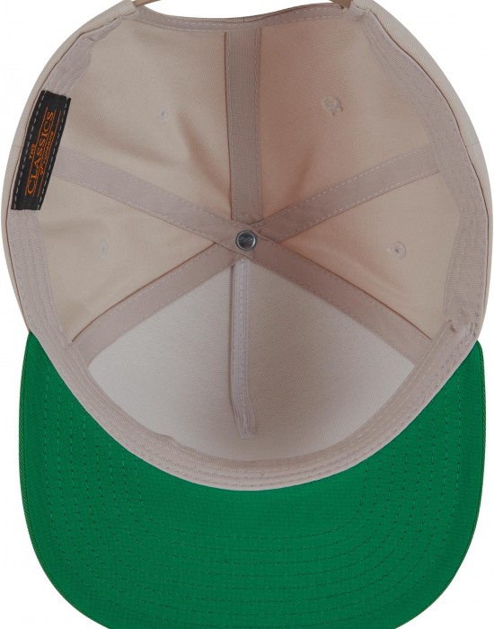 Шапка с козирка Classic 5 Panel Snapback beige/green one size