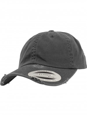 Шапка с козирка Low Profile Destroyed Cap darkgrey one size
