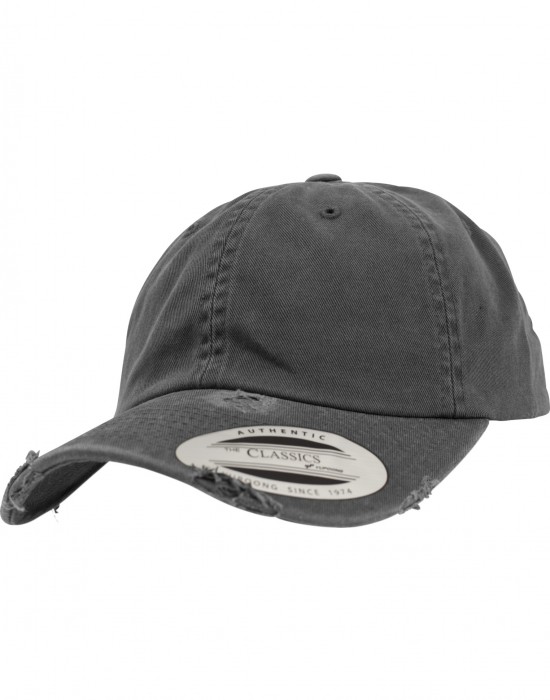 Шапка с козирка Low Profile Destroyed Cap darkgrey one size