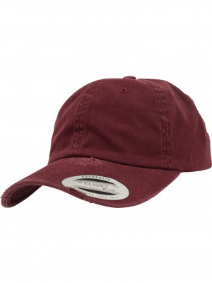 Шапка с козирка Low Profile Destroyed Cap maroon one size