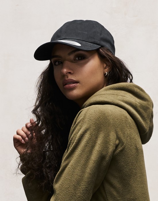 Шапка с козирка Peached Cotton Twill Dad Cap black one size