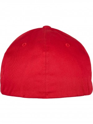 Шапка с козирка Flexfit Organic Cotton Cap red S/M