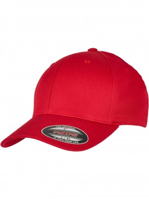Шапка с козирка Flexfit Organic Cotton Cap red S/M