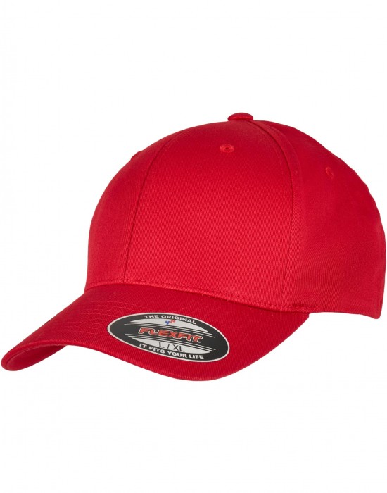 Шапка с козирка Flexfit Organic Cotton Cap red S/M
