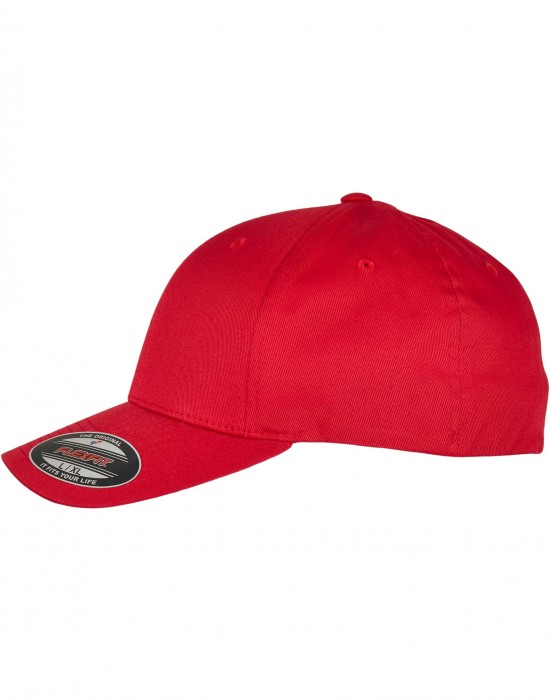 Шапка с козирка Flexfit Organic Cotton Cap red S/M