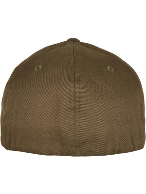 Шапка с козирка Flexfit Organic Cotton Cap burnt olive S/M