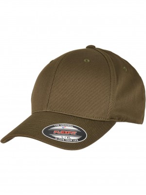 Шапка с козирка Flexfit Organic Cotton Cap burnt olive S/M