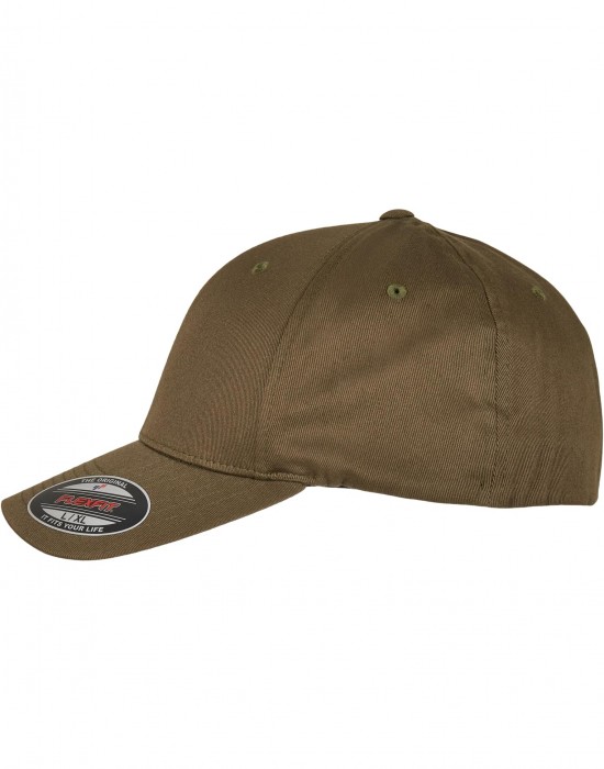 Шапка с козирка Flexfit Organic Cotton Cap burnt olive S/M