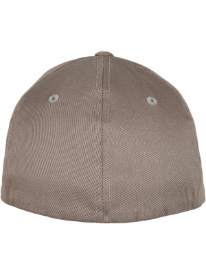 Шапка с козирка Flexfit Organic Cotton Cap pale grey S/M