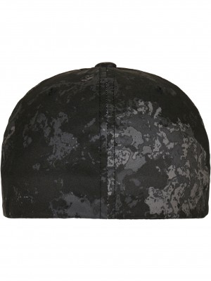 Шапка с козирка Flexfit? Veil Camo? Cap poseidon black S/M