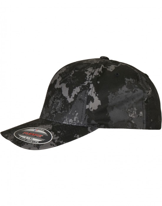 Шапка с козирка Flexfit? Veil Camo? Cap poseidon black S/M