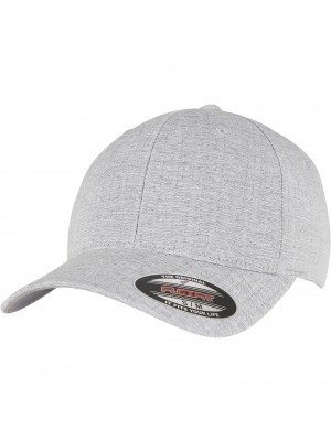 Шапка с козирка FLEXFIT HEATHERLIGHT CAP melange silver S/M