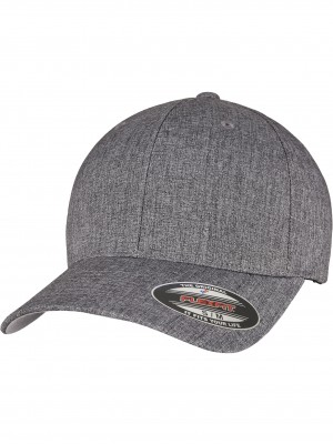 Шапка с козирка FLEXFIT HEATHERLIGHT CAP melange dark grey S/M