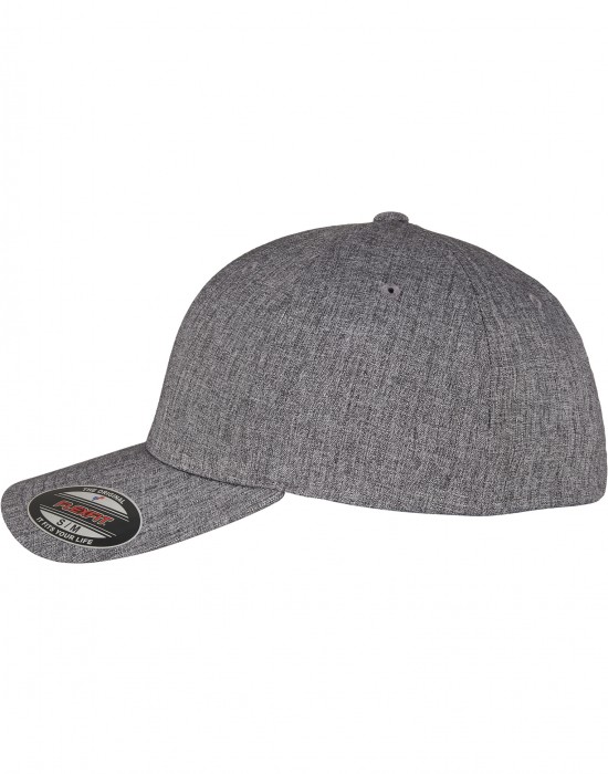 Шапка с козирка FLEXFIT HEATHERLIGHT CAP melange dark grey S/M